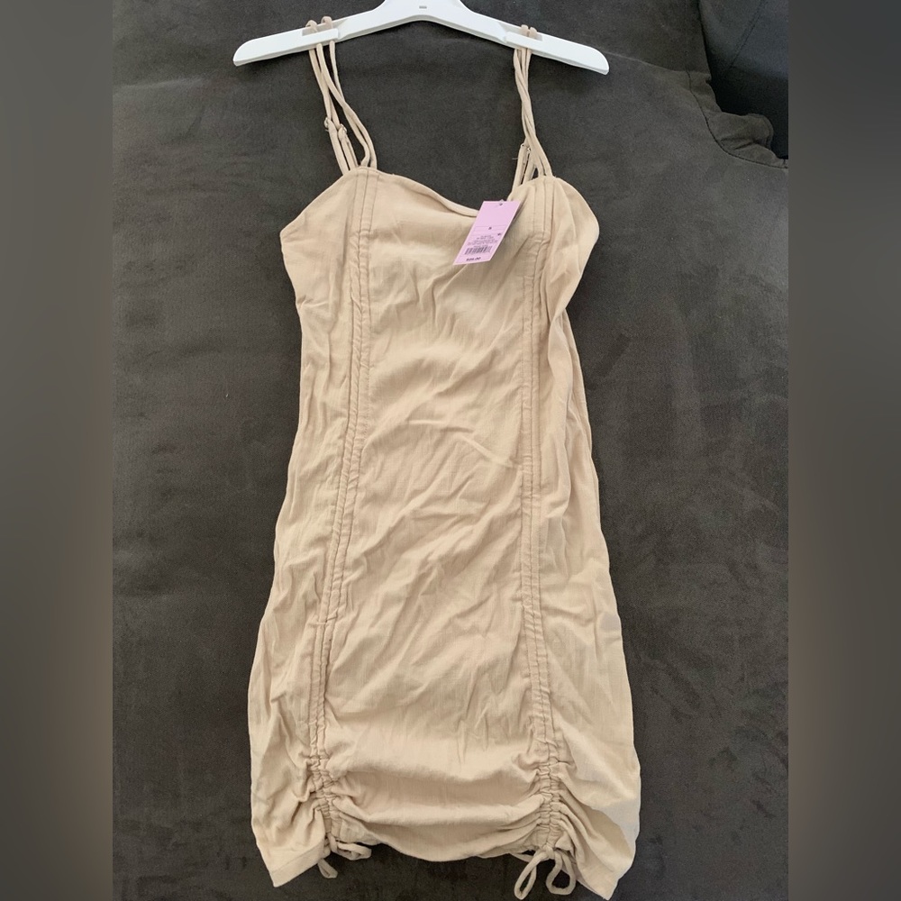 Target Cream Spaghetti strapped dress- size small